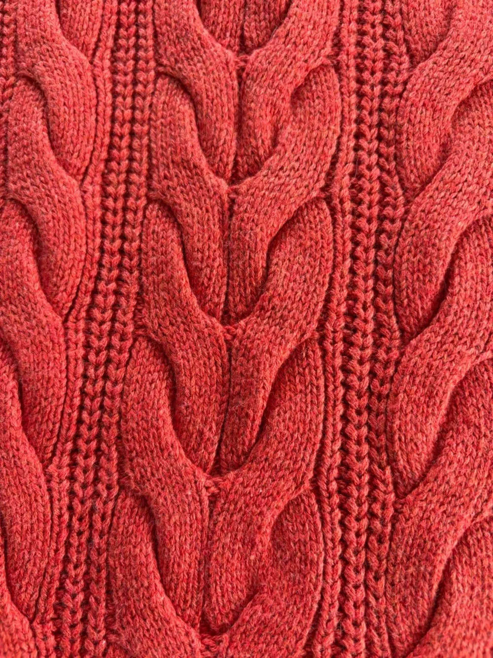 Pact burnt orange cable knit poncho sweater oversized XS/S